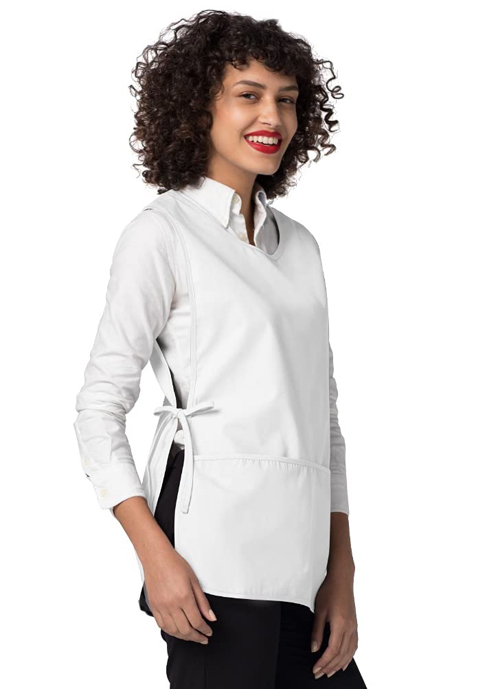 Adar Uniforms Universal Unisex Cobbler Apron 6 Pack - 7026 - WHT - R - Image 3